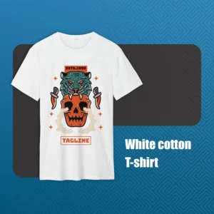 چاپ روی تیشرت سفید پنبه
