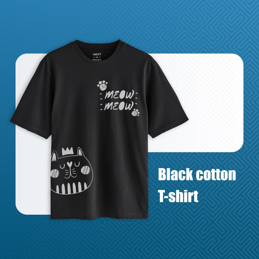 چاپ سیلک روی تیشرت مشکی